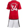 Maglia ufficiale Manchester United Van De Beek 34 Casa 2023-24 per Bambino